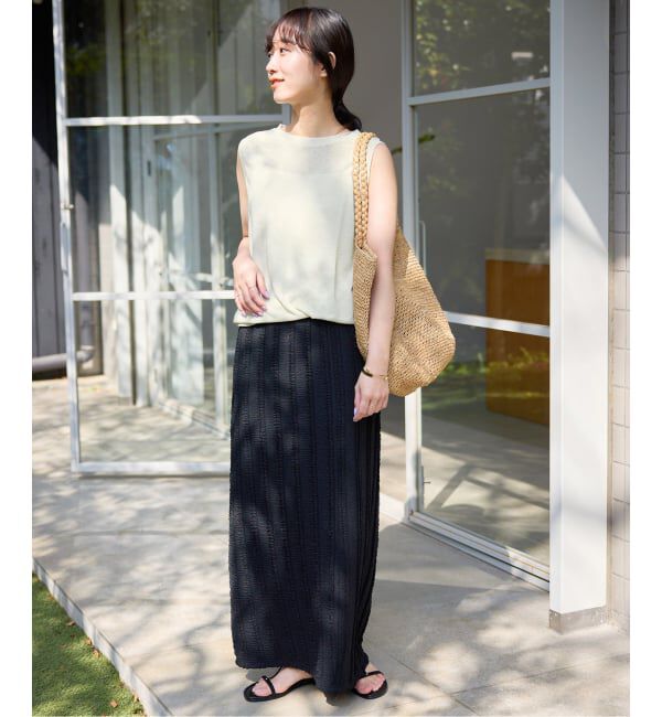 SLOBE IENA「《追加予約》スラブ天竺ノースリーブTEE」|Tシャツ・カットソー|