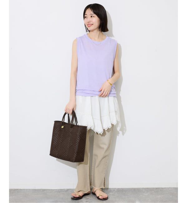 SLOBE IENA「《追加予約》スラブ天竺ノースリーブTEE」|Tシャツ・カットソー|