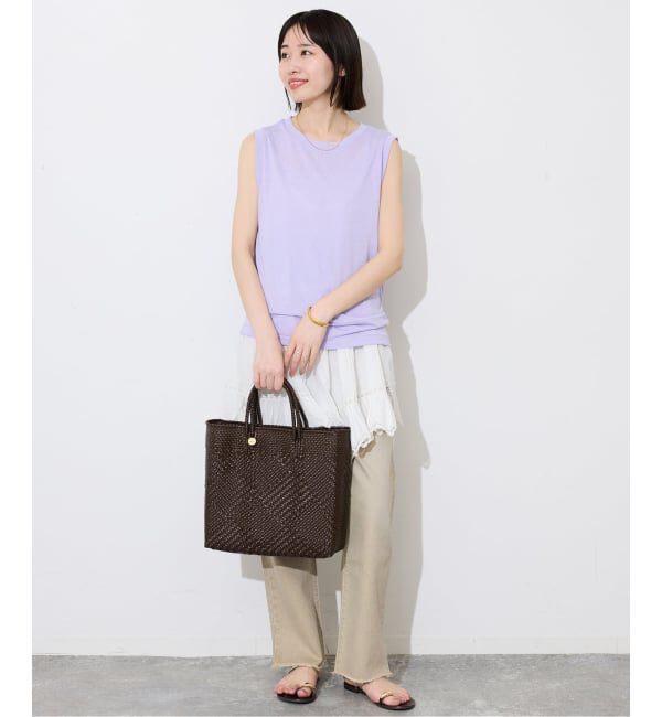 SLOBE IENA「《追加予約》スラブ天竺ノースリーブTEE」|Tシャツ・カットソー|