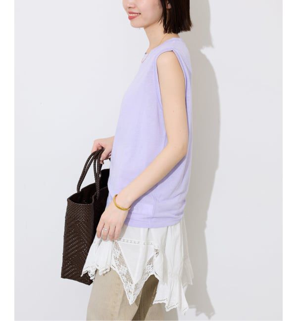 SLOBE IENA「《追加予約》スラブ天竺ノースリーブTEE」|Tシャツ・カットソー|