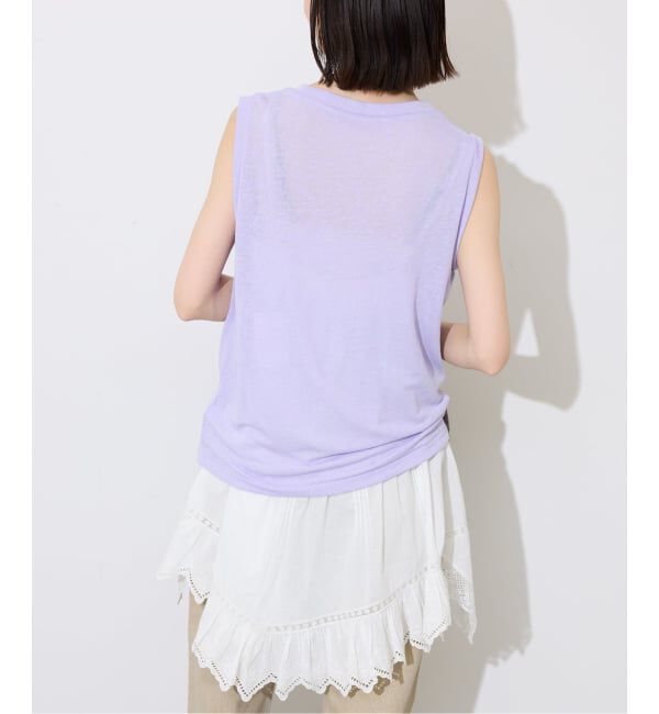 SLOBE IENA「《追加予約》スラブ天竺ノースリーブTEE」|Tシャツ・カットソー|