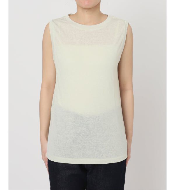 SLOBE IENA「《追加予約》スラブ天竺ノースリーブTEE」|Tシャツ・カットソー|