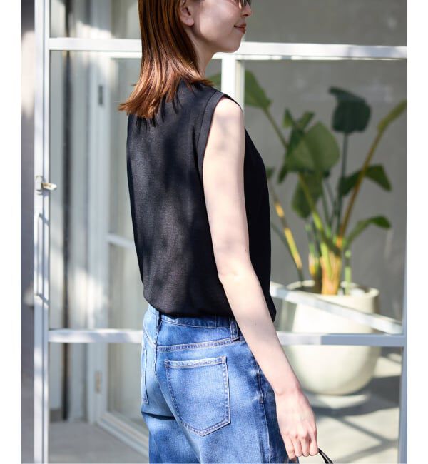 SLOBE IENA「《追加予約》スラブ天竺ノースリーブTEE」|Tシャツ・カットソー|