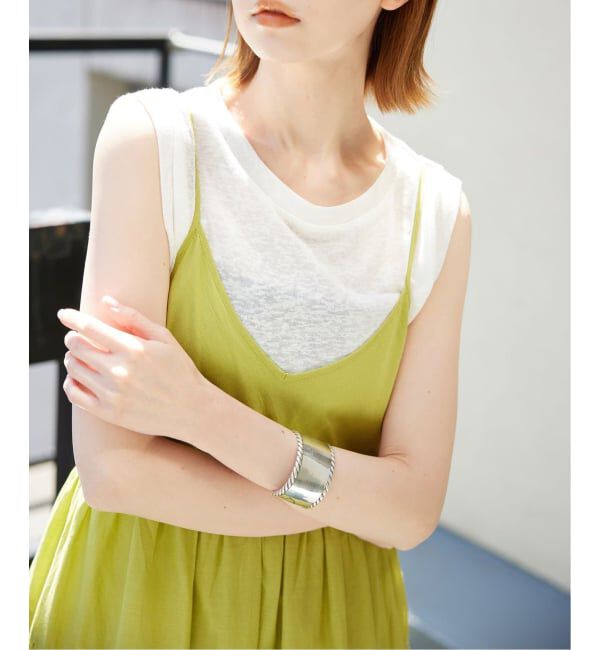 SLOBE IENA「《追加予約》スラブ天竺ノースリーブTEE」|Tシャツ・カットソー|