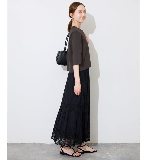 SLOBE IENA「《遮熱/UVカット/予約》ハーフスリーブニットカーディガン」|カーディガン|