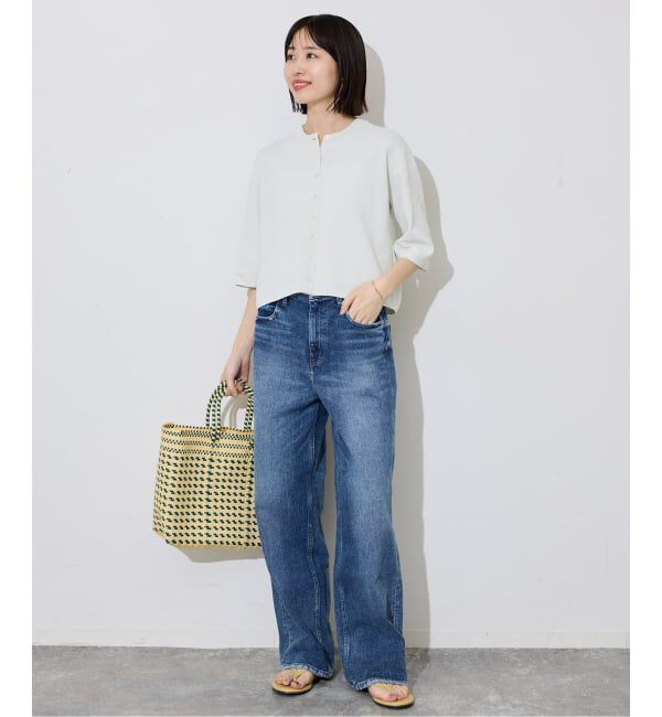 SLOBE IENA「《遮熱/UVカット/予約》ハーフスリーブニットカーディガン」|カーディガン|