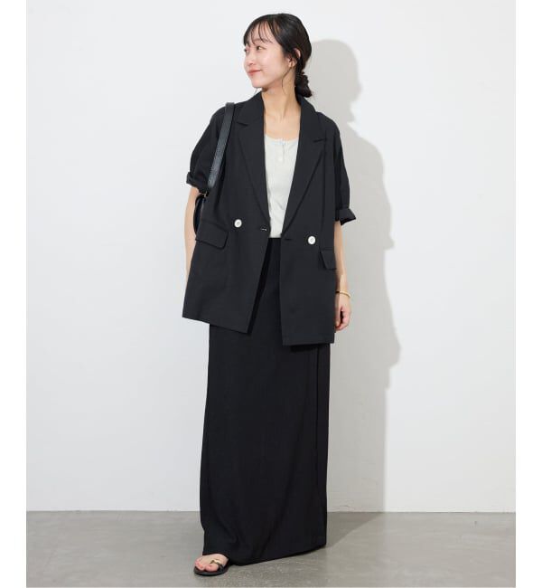 SLOBE IENA「《WEB限定/追加予約》リネンレーヨンハーフスリーブジャケット」|その他|