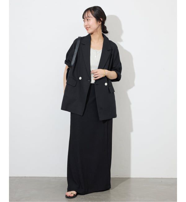 SLOBE IENA「《WEB限定/追加予約》リネンレーヨンハーフスリーブジャケット」|その他|