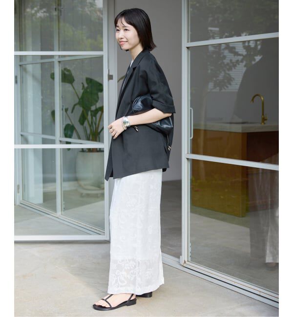 SLOBE IENA「《WEB限定/追加予約》リネンレーヨンハーフスリーブジャケット」|その他|