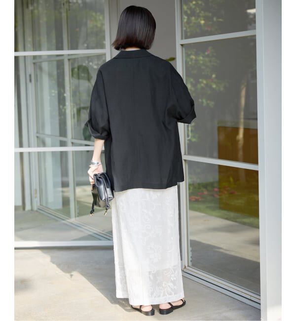 SLOBE IENA「《WEB限定/追加予約》リネンレーヨンハーフスリーブジャケット」|その他|