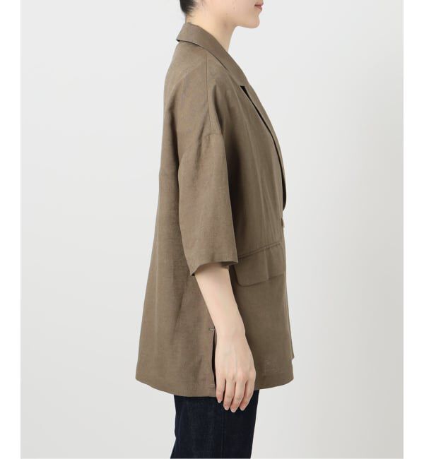 SLOBE IENA「《WEB限定/追加予約》リネンレーヨンハーフスリーブジャケット」|その他|