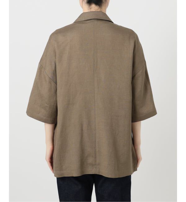 SLOBE IENA「《WEB限定/追加予約》リネンレーヨンハーフスリーブジャケット」|その他|