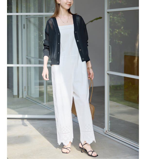 SLOBE IENA「《予約》エンブロイダリーレースサロペット」|オールインワン|