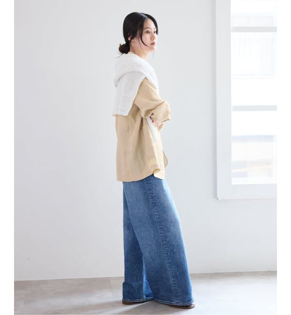 IENA「《追加予約》ウォッシャブル ソフトリネン リラックスジャケット」|テーラードジャケット|