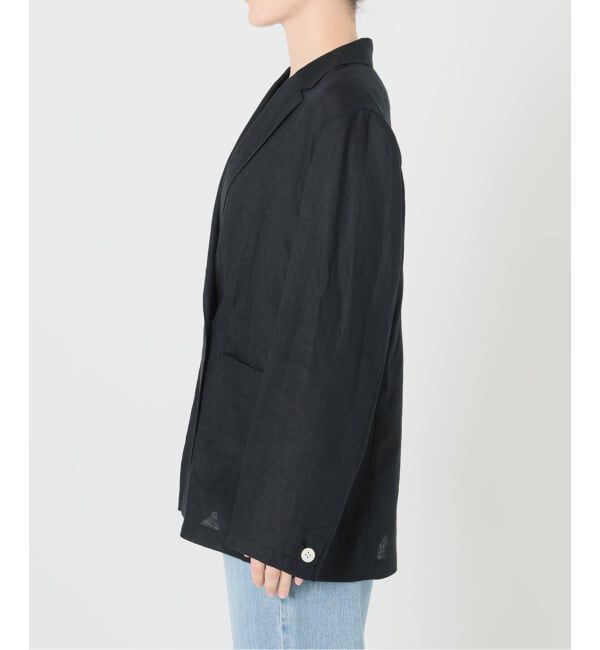 IENA「《追加予約》ウォッシャブル ソフトリネン リラックスジャケット」|テーラードジャケット|