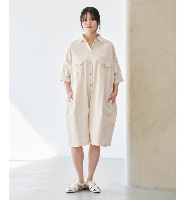 IENA「《予約》コットンショートオールインワン」|オールインワン|