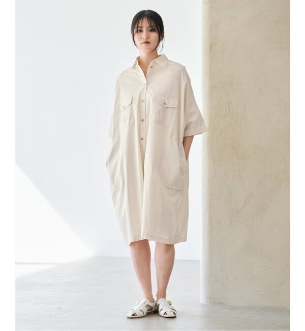 IENA「《予約》コットンショートオールインワン」|オールインワン|ナチュラル