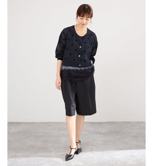 IENA「《WEB限定/追加2予約》ウォッシャブルFILMY ドット カーディガン」|カーディガン|