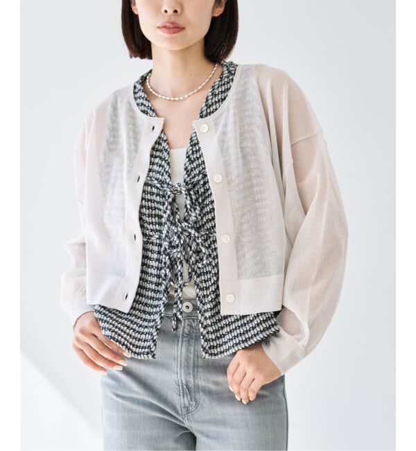 IENA「《追加3予約》FILMY COTTONカーディガン」|カーディガン|