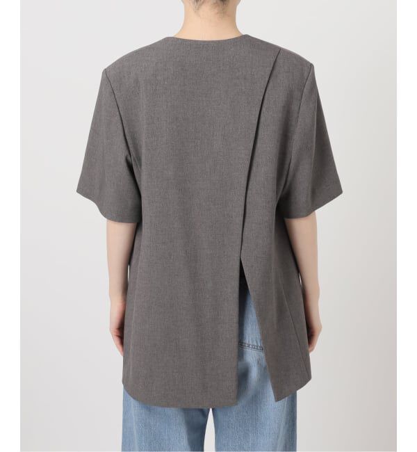 IENA「《セットアップ対応/予約》 トロピカルハーフジャケット」|ノーカラージャケット|