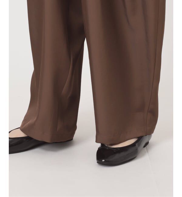 IENA「《洗濯機洗い可/予約》UVカット/接触冷感 ツイルコクーンスラックス」|スラックス|