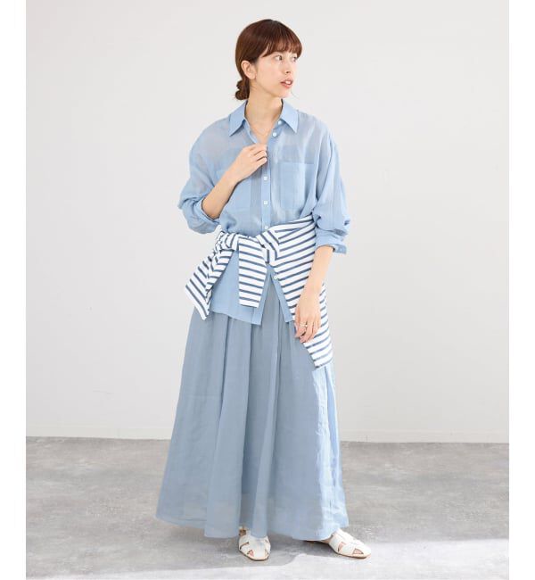 IENA「《セットアップ対応/予約》ラミータックギャザースカート」|スカート|