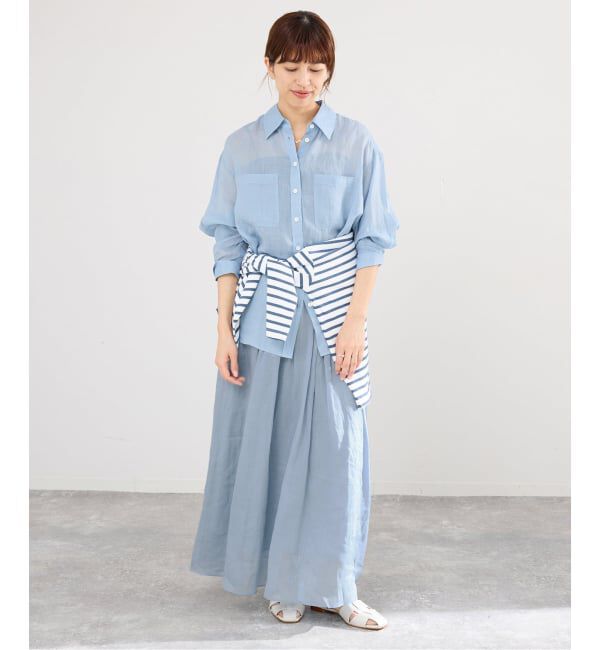 IENA「《セットアップ対応/予約》ラミータックギャザースカート」|スカート|