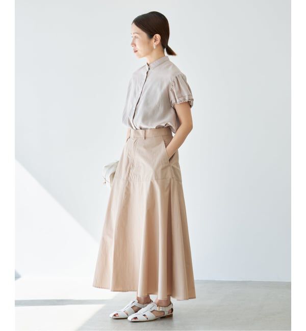 IENA「《予約/洗濯機洗い可》チノライクスカート」|スカート|