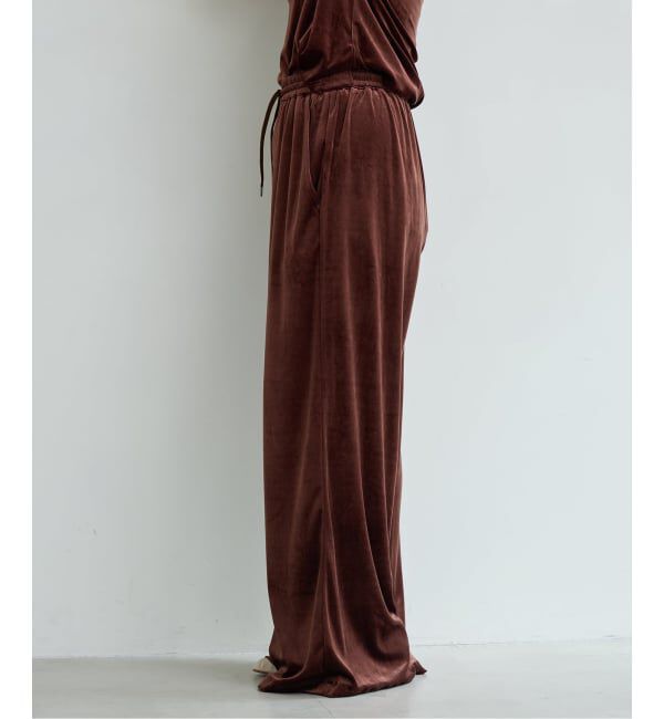 IENA LA BOUCLE「《予約》IENA LA BOUCLEトリアセベロアイージーワイドパンツ」|その他|