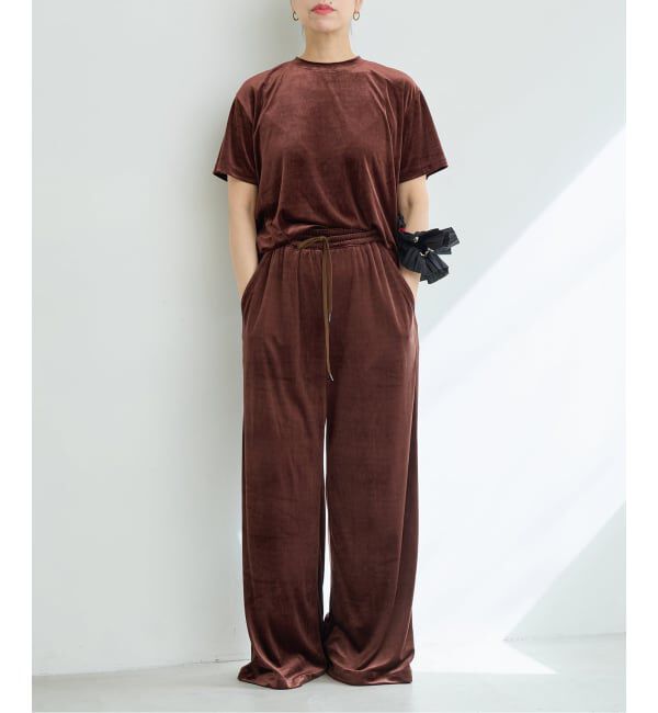 IENA LA BOUCLE「《予約》IENA LA BOUCLEトリアセベロアイージーワイドパンツ」|その他|