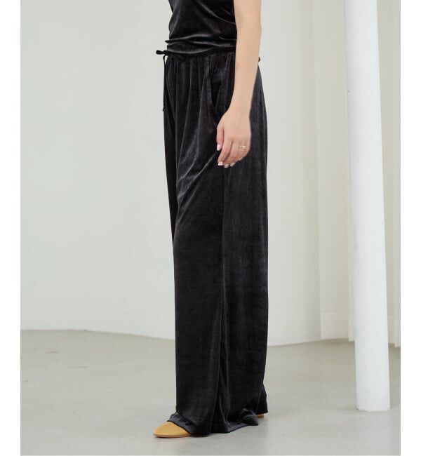 IENA LA BOUCLE「《予約》IENA LA BOUCLEトリアセベロアイージーワイドパンツ」|その他|