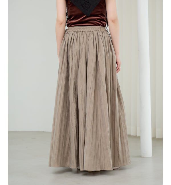 IENA LA BOUCLE「《予約》IENA LA BOUCLE ライトタフタプリーツスカート」|スカート|