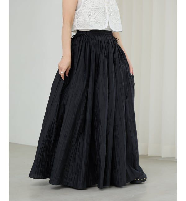 IENA LA BOUCLE「《予約》IENA LA BOUCLE ライトタフタプリーツスカート」|スカート|