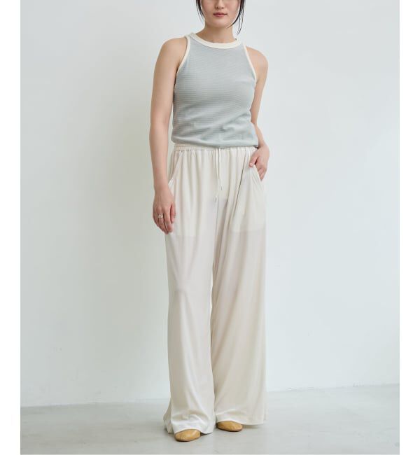 IENA LA BOUCLE「《予約》IENA LA BOUCLE ベロアボーダータンクトップ」|タンクトップ|