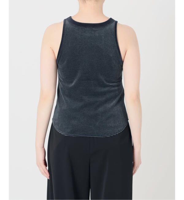 IENA LA BOUCLE「《予約》IENA LA BOUCLE ベロアボーダータンクトップ」|タンクトップ|