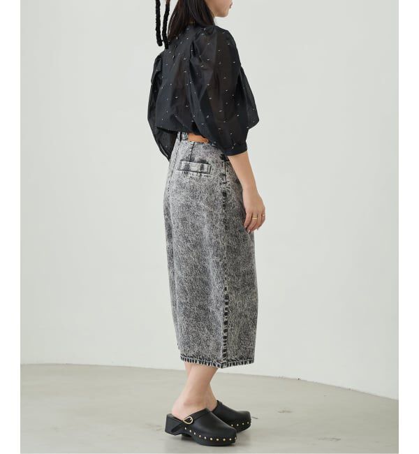 IENA LA BOUCLE「《追加予約》IENA LA BOUCLE コットンオーガンザエンブロイダリーパフィーブラウス」|シャツ・ブラウス|