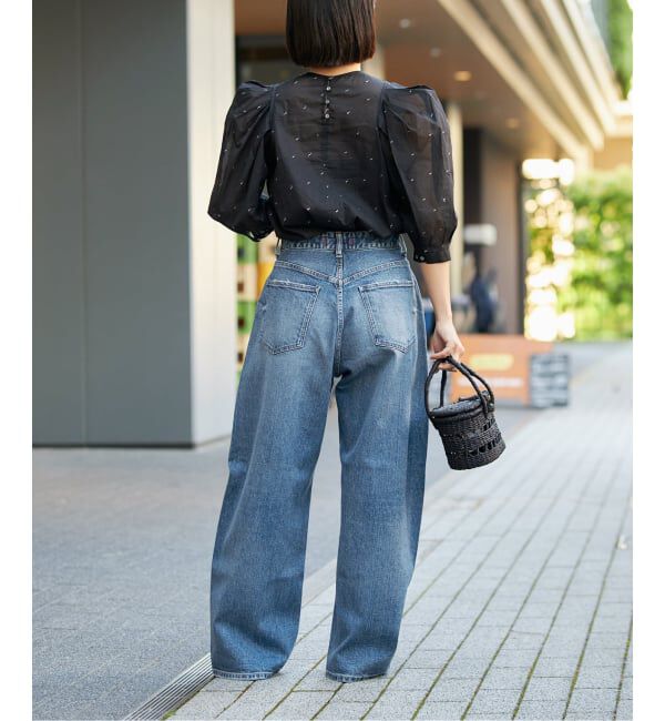 IENA LA BOUCLE「《追加予約》IENA LA BOUCLE コットンオーガンザエンブロイダリーパフィーブラウス」|シャツ・ブラウス|