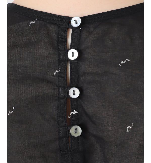 IENA LA BOUCLE「《追加予約》IENA LA BOUCLE コットンオーガンザエンブロイダリーパフィーブラウス」|シャツ・ブラウス|