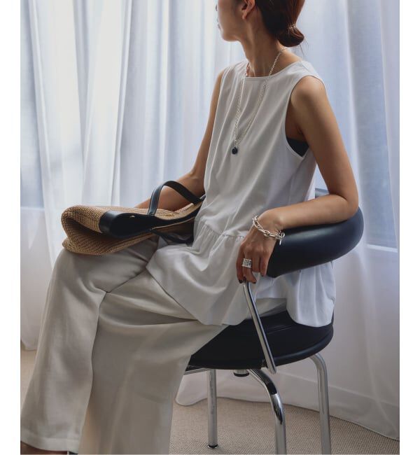 VERMEIL par iena「《予約》ペプラム ノースリーブプルオーバー」|Tシャツ・カットソー|