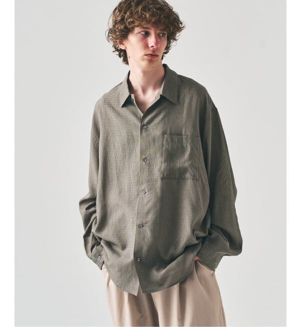 417 EDIFICE「マイクロチェック  シャツ」|シャツ・ブラウス|グレー