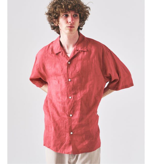 417 EDIFICE「ノルマンディーリネン S/Sシャツ」|シャツ・ブラウス|ピンク