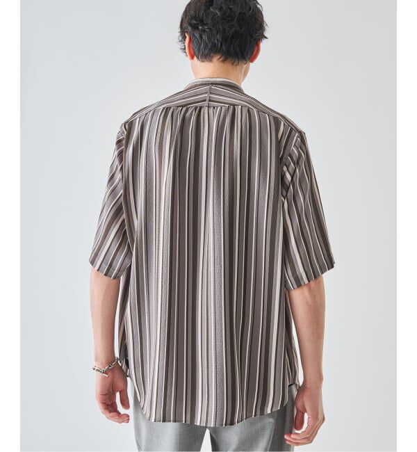 EDIFICE「《予約》パターンクリスプ ショートスリーブ バンドカラーシャツ」|シャツ・ブラウス|
