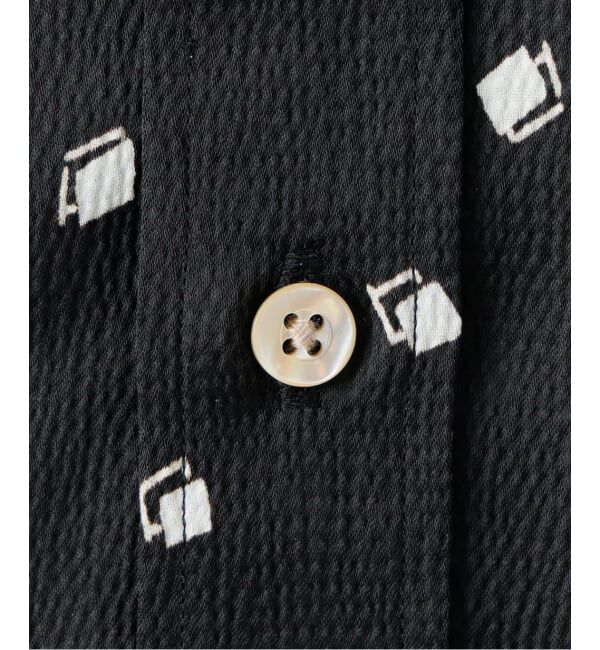 EDIFICE「《予約》パターンクリスプ ショートスリーブ バンドカラーシャツ」|シャツ・ブラウス|