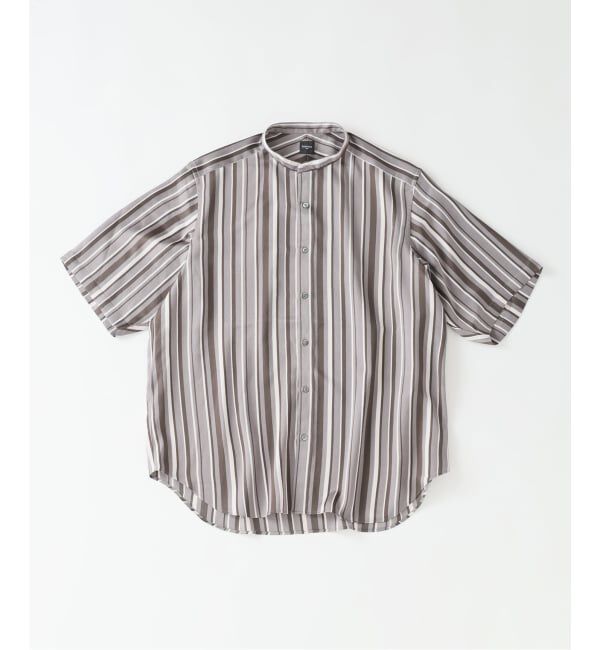 EDIFICE「《予約》パターンクリスプ ショートスリーブ バンドカラーシャツ」|シャツ・ブラウス|