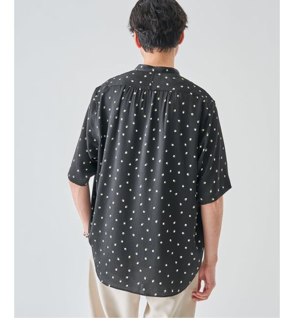 EDIFICE「《予約》パターンクリスプ ショートスリーブ バンドカラーシャツ」|シャツ・ブラウス|