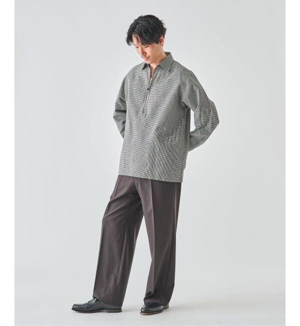 EDIFICE「《予約》コットン/リネン チェック バルーズ シャツ」|シャツ・ブラウス|