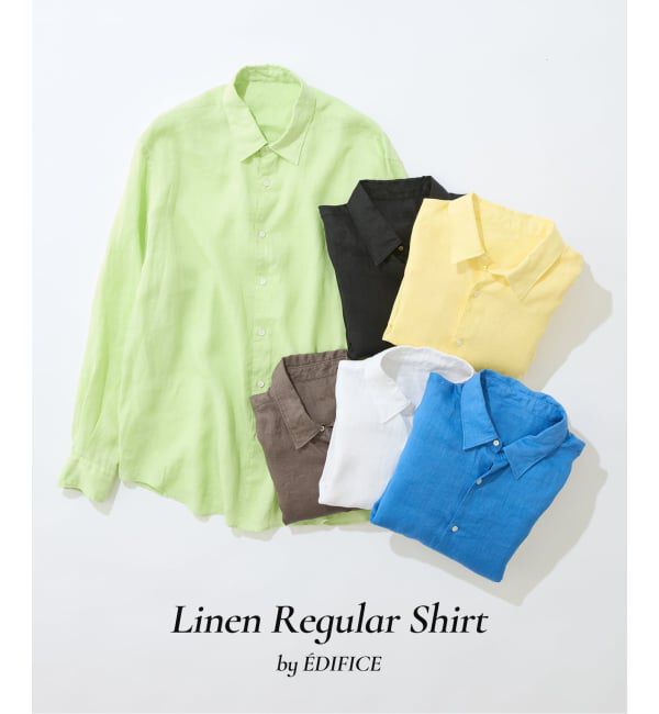 EDIFICE「《予約》シアー リネン レギュラーカラーシャツ」|シャツ・ブラウス|