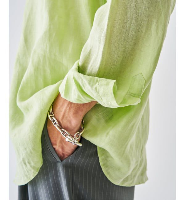 EDIFICE「《予約》シアー リネン レギュラーカラーシャツ」|シャツ・ブラウス|