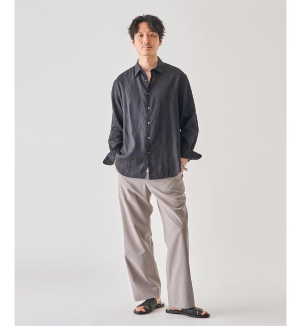 EDIFICE「《予約》シアー リネン レギュラーカラーシャツ」|シャツ・ブラウス|