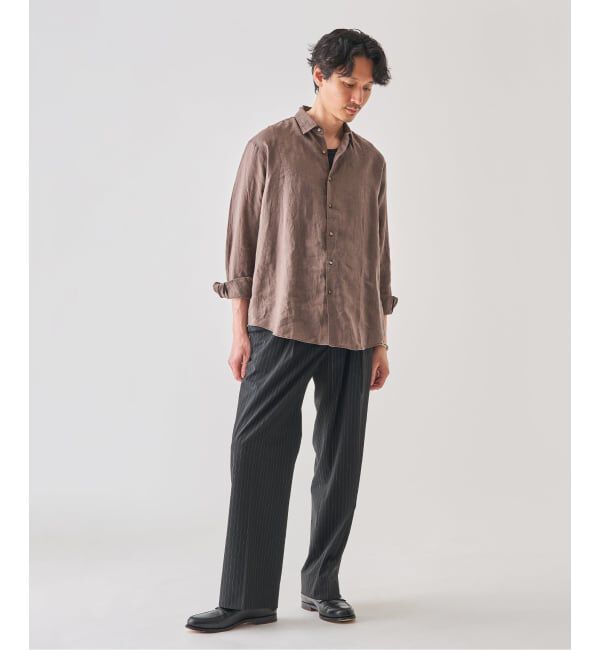 EDIFICE「《予約》シアー リネン レギュラーカラーシャツ」|シャツ・ブラウス|